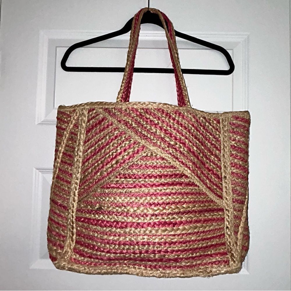 Shiraleah Stripe Straw Tote Bag